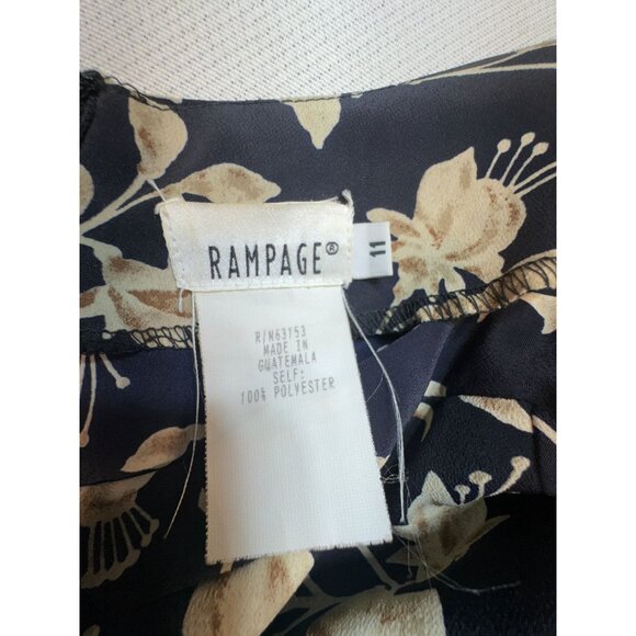 Rampage Womens Maxi Sheath Dress Sze 11 Black Floral Sleeveless Chic Summer Slit - Picture 2 of 16